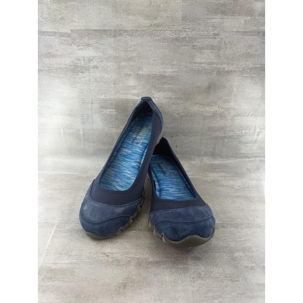 Skechers Relaxed Fit Memory Foam Navy Blue Ballet Flats 49225 Women Sz 7.5